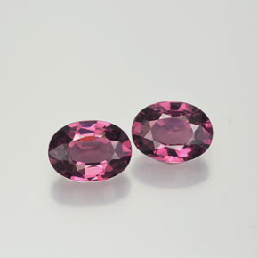 Gemme di granato rodolite magenta-rosa naturale da 1,88 ct, taglio ovale, VS