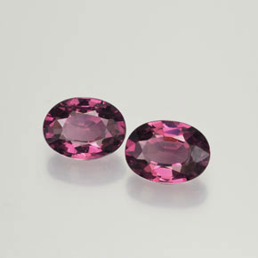 Gemme di granato rodolite magenta-rosa naturale da 1,88 ct, taglio ovale, VS