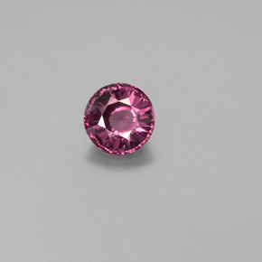 Granato rodolite naturale rosso da 0,85 ct, taglio rotondo, VS