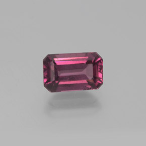 Granato Rodolite Rosso lampone naturale da 1.68 ct, Taglio smeraldo, VS