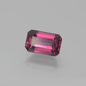 Granato Rodolite Rosso lampone naturale da 1.68 ct, Taglio smeraldo, VS