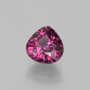 Granato Rodolite Rosso lampone naturale da 1.71 ct, Forma a pera, VS