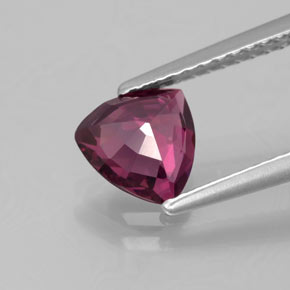 Granato rodolite naturale rosso da 1,28 ct, trillion, VVS-VS