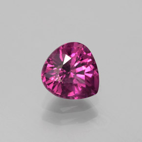 Granato Rodolite Rosso lampone naturale da 1.43 ct, Forma a pera, VS