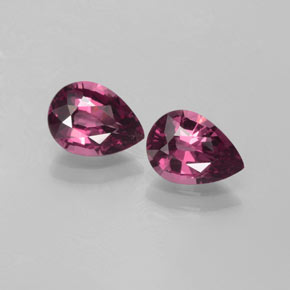 Granato rodolite naturale rosso da  ct, taglio a pera, VVS-VS