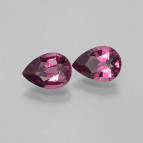 Granato rodolite naturale rosso da  ct, taglio a pera, VVS-VS