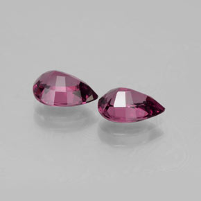 Granato rodolite naturale rosso da  ct, taglio a pera, VVS-VS