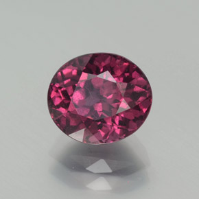 Granato Rodolite Rosso lampone naturale da 2.73 ct, Taglio ovale, VS