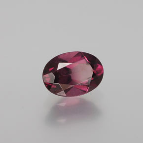Granato Rodolite Rosso lampone naturale da 1.09 ct, Taglio ovale, VS