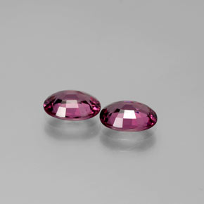 Gemme di Granato Rodolite Rosa intenso Bacca Viola naturale da 1.68 ct, Taglio ovale, VS