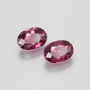 Gemme di Granato Rodolite Rosso lampone naturale da  ct, Taglio ovale, VVS-VS
