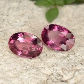 Gemme di Granato rodolite Viola medio naturale da 2.04 ct, Ovale, VS
