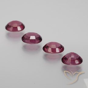 Gemme di Granato rodolite Rosso purpureo naturale da 4.46 ct, Ovale, VS