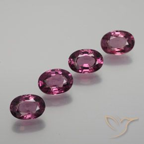 3.83ctw Naturale Viola rossastro Granato rodolite, Ovale, VVS-VS