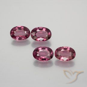 Gemme di Granato rodolite Viola medio naturale da 3.85 ct, Ovale, VS