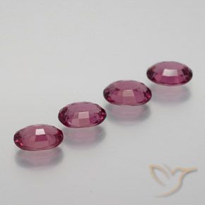 Gemme di Granato rodolite Viola medio naturale da 3.85 ct, Ovale, VS