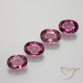 3.49ctw Naturale Viola medio Granato rodolite, Ovale, VS