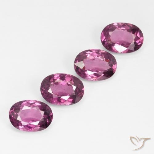 3.92ctw Naturale Viola medio Granato rodolite, Ovale, VS