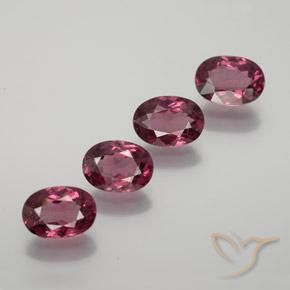 4.11ctw Naturale Viola rossastro Granato rodolite, Ovale, VS