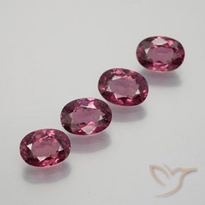 4.01ctw Naturale Viola medio Granato rodolite, Ovale, VS