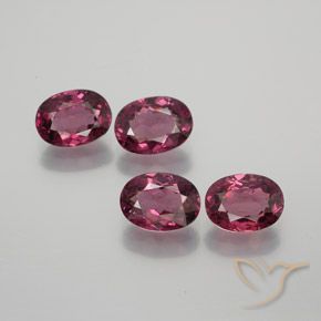 Gemme di Granato rodolite Viola medio naturale da 4.01 ct, Ovale, VS