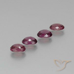 Gemme di Granato rodolite Viola medio naturale da 3.69 ct, Ovale, VS