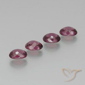 Gemme di Granato rodolite Rosso lampone naturale da 4.22 ct, Ovale, VS