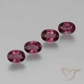 4.11ctw Naturale Rosso lampone Granato rodolite, Ovale, VS