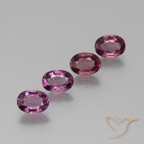 4.12ctw Naturale Rosso lampone Granato rodolite, Ovale, VS