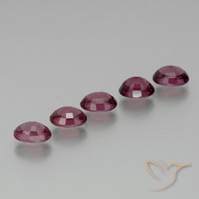 Gemme di Granato rodolite Viola medio naturale da 5.52 ct, Ovale, VS