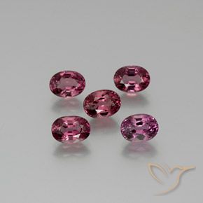 Gemme di Granato rodolite Magenta-Rosa naturale da 5.74 ct, Ovale, VVS-VS