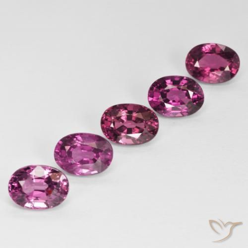 Granato rodolite naturale porpora da 6,42 ct, taglio ovale, VVS-VS