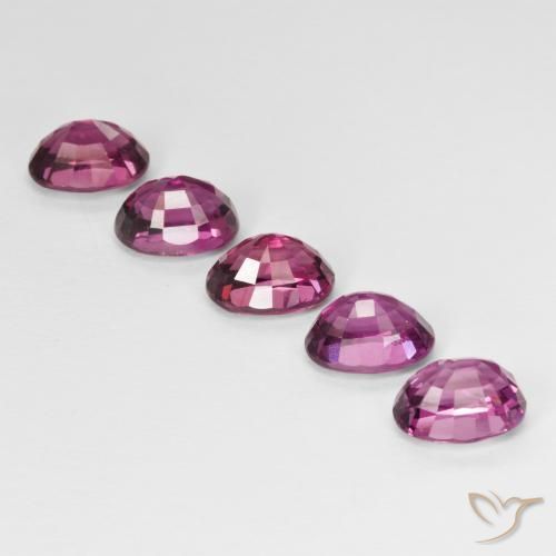 Granato rodolite naturale porpora da 6,42 ct, taglio ovale, VVS-VS