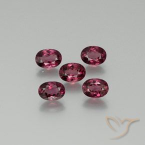 Gemme di Granato rodolite Rosa Bacca Viola naturale da 5.40 ct, Ovale, VS