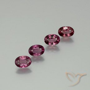 3.84ctw Naturale Viola medio-scuro Granato rodolite, Ovale, VS