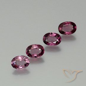 3.99ctw Naturale Viola medio-scuro Granato rodolite, Ovale, VVS-VS