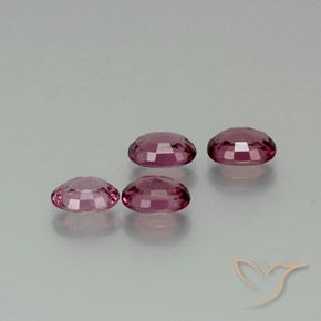 Gemme di Granato rodolite Viola medio-scuro naturale da 3.99 ct, Ovale, VVS-VS