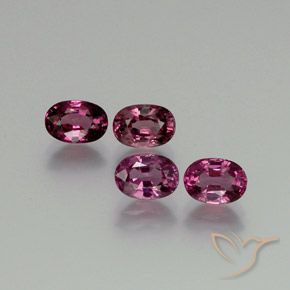 Gemme di Granato rodolite Rosso lampone naturale da 4.72 ct, Ovale, VS