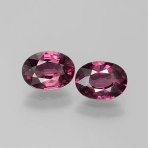 Granato rodolite naturale porpora da 1,98 ct, taglio ovale, VS