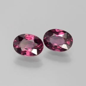 Granato rodolite naturale porpora da 1,98 ct, taglio ovale, VS