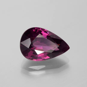 Granato rodolite rosso lampone naturale da 5,79 ct, taglio a pera, VVS