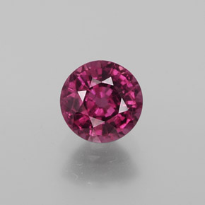 Granato Rodolite Rosso lampone naturale da 1.30 ct, Taglio rotondo, VS