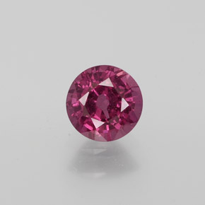 Granato rodolite rosso lampone naturale da 1,11 ct, taglio rotondo, VS
