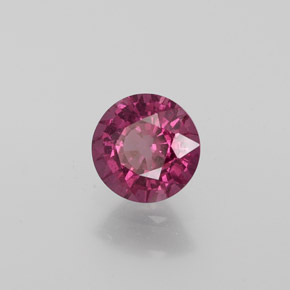 Granato rodolite rosso lampone naturale da 1,11 ct, taglio rotondo, VS