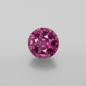 Granato Rodolite Rosso lampone naturale da 1.30 ct, Taglio rotondo, VS