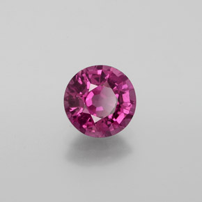 Granato Rodolite Rosso lampone naturale da 1.30 ct, Taglio rotondo, VS