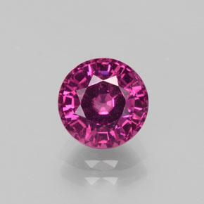Granato Rodolite Rosso lampone naturale da 2.07 ct, Taglio rotondo, VS