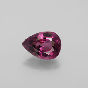 Granato rodolite Rosso lampone naturale da 2.25 ct, Forma a pera, VS