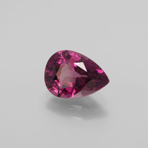 Granato rodolite Rosso lampone naturale da 2.25 ct, Forma a pera, VS