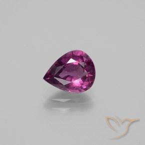1.59ct Naturale Viola scuro Granato rodolite, Forma a pera, VS